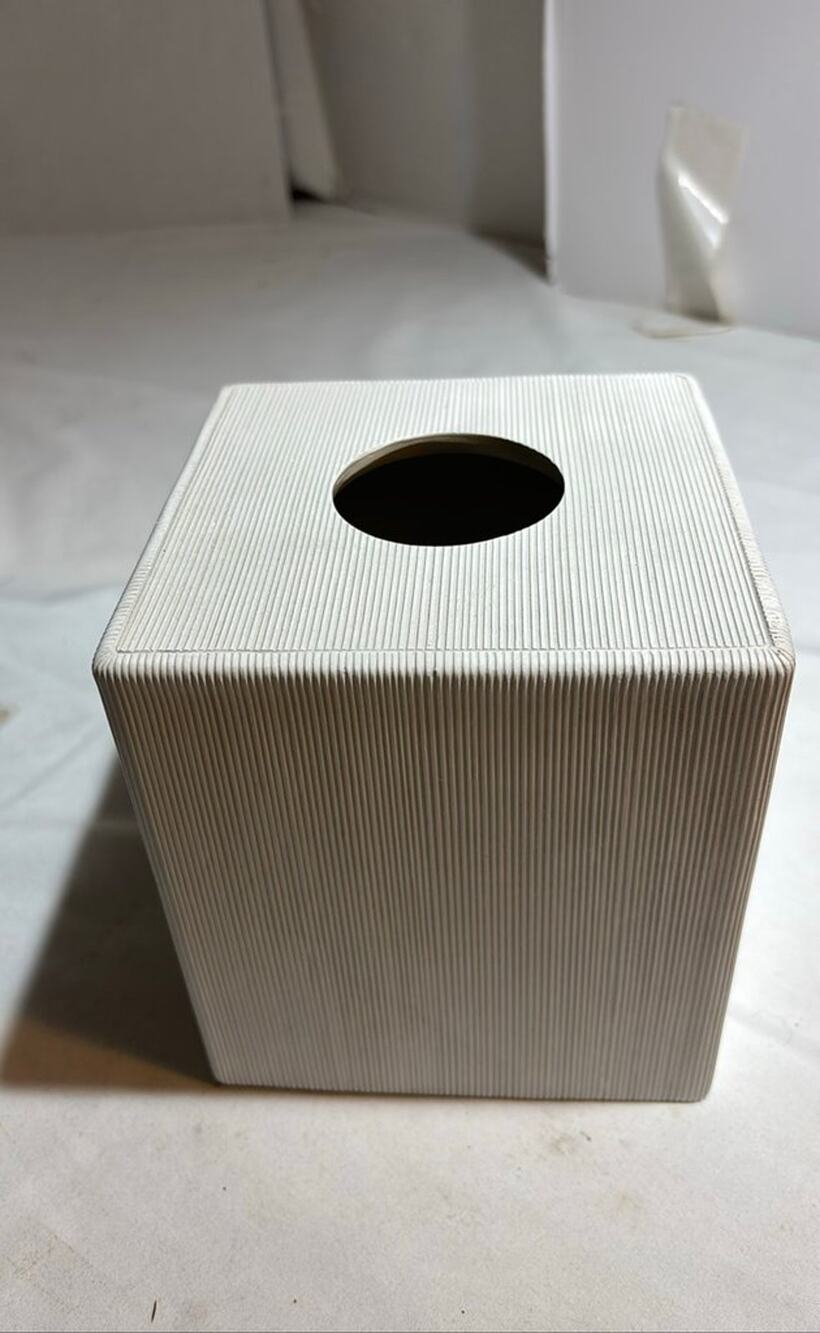 DKNY Ribbed Ceramic Tissue Box Cover